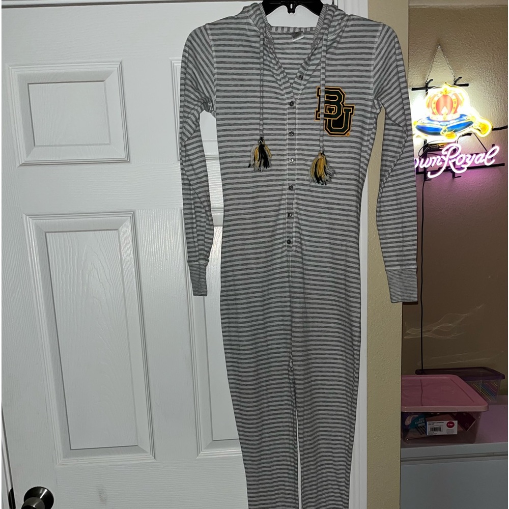 Womens Baylor collegiate onesie with hood